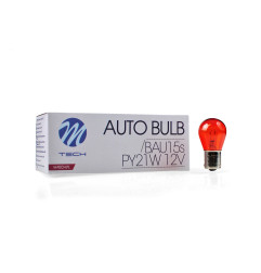 ŻARÓWKA M-TECH PY21W 12V 21W BAU15S AMBER