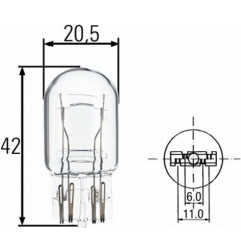 HELLA ŻARÓWKA W 21/5W 12V W3X16Q - 1 SZTUKA