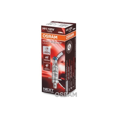 OSRAM ŻARÓWKA H1 12V, 55W P14.5S NIGHTBREAKERLASER - I SZTUKA