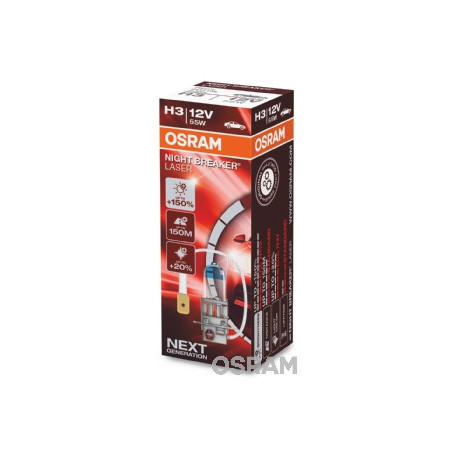 OSRAM ŻARÓWKA H3 12V 55W, PK22S NIGHTBREAKERLASER - 1 SZTUKA