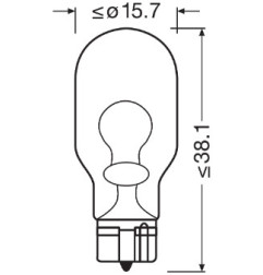 OSRAM ŻARÓWKA W16W 12V 16W, W2,1X9,5D, SV8,5-8 - 1 SZTUKA