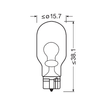 OSRAM ŻARÓWKA W16W 12V 16W, W2,1X9,5D, SV8,5-8 - 1 SZTUKA