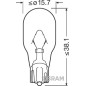 OSRAM ŻARÓWKA W16W 12V 16W, W2,1X9,5D, SV8,5-8 KOLOR POMARAŃCZOWY - 1 SZTUKA OSRAM ŻARÓWKA W16W 12V 16W, W2,1X9,5D, SV8,5-8 KOLOR POMARAŃCZOWY - 1 SZTUKA