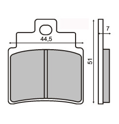 KLOCKI HAMULCOWE KXR250 TYŁ/ GD250 PRZÓD