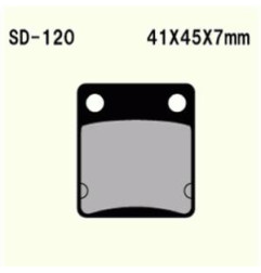 KLOCKI HAMULCOWE VESRAH SEMI-METALLIC  VD-120 (FA54)