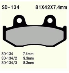 KLOCKI HAMULCOWE VESRAH SEMI-METALLIC  VD-134 (FA323)