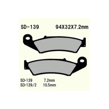 KLOCKI HAMULCOWE VESRAH SEMI-METALLIC  VD-139 (FA125)