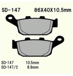 KLOCKI HAMULCOWE VESRAH SEMI-METALLIC  VD-147 (FA140)