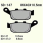 KLOCKI HAMULCOWE VESRAH SEMI-METALLIC  VD-147 (FA140)