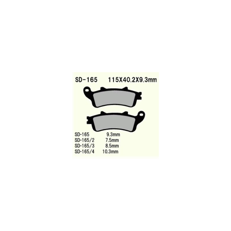KLOCKI HAMULCOWE VESRAH SEMI-METALLIC  VD-165