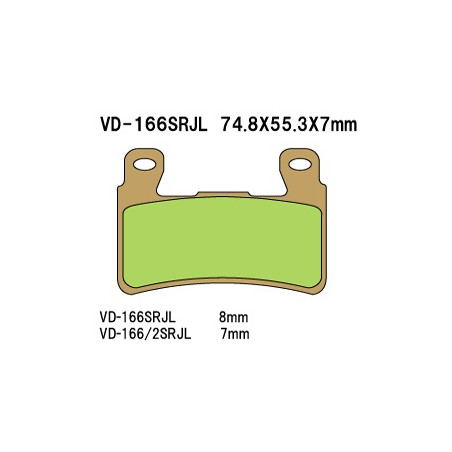 VESRAH KLOCKI HAMULCOWE KH265 / KH296 (MADE IN JAPAN)