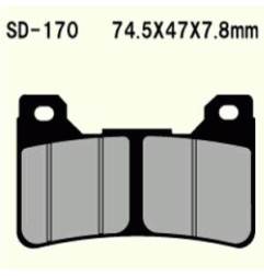 KLOCKI HAMULCOWE VESRAH SEMI-METALLIC  VD-170 (FA390 MCB755) (PRZÓD)