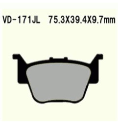 KLOCKI HAMULCOWE VESRAH SEMI-METALLIC  VD-171