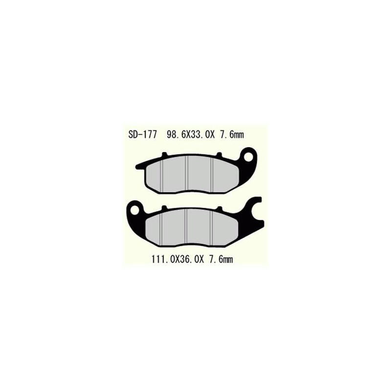 KLOCKI HAMULCOWE VESRAH SEMI-METALLIC  VD-177 (FA375)