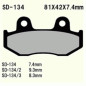 KLOCKI HAMULCOWE VESRAH SEMI-METALLIC  VD-134/2 (FA323/2)