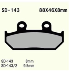 KLOCKI HAMULCOWE VESRAH SEMI-METALLIC  VD-143/2 (FA124/2 FA124)
