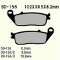 KLOCKI HAMULCOWE VESRAH SEMI-METALLIC  VD-156/2 (FA196)