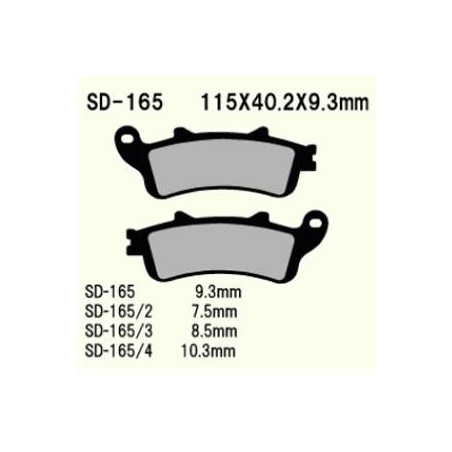 KLOCKI HAMULCOWE VESRAH SEMI-METALLIC  VD-165/2