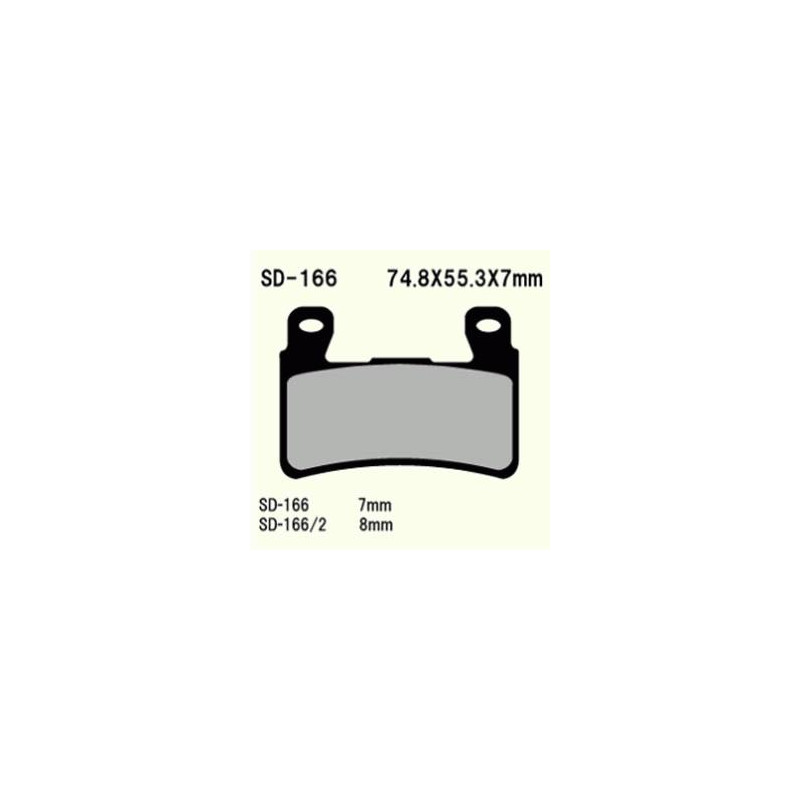 KLOCKI HAMULCOWE VESRAH SEMI-METALLIC  VD-166/2 (FA265)