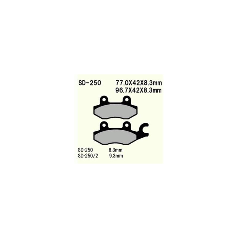 KLOCKI HAMULCOWE VESRAH SEMI-METALLIC  VD-250