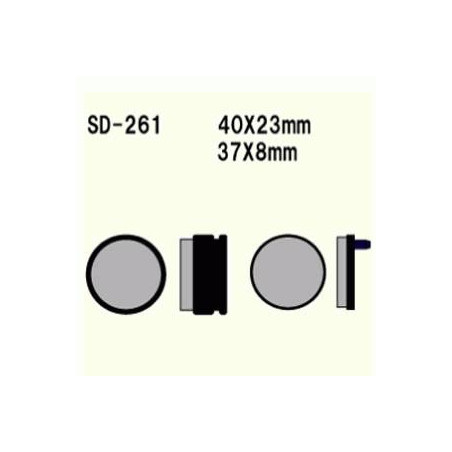 KLOCKI HAMULCOWE VESRAH SEMI-METALLIC  VD-261