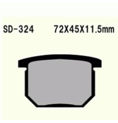 KLOCKI HAMULCOWE VESRAH SEMI-METALLIC  VD-324 (FA65)
