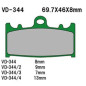 VESRAH KLOCKI HAMULCOWE KH158 (MADE IN JAPAN) VESRAH KLOCKI HAMULCOWE KH158 (MADE IN JAPAN)