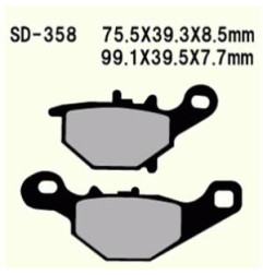 KLOCKI HAMULCOWE VESRAH SEMI-METALLIC  VD-358 (FA401)