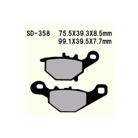 KLOCKI HAMULCOWE VESRAH SEMI-METALLIC  VD-358 (FA401)