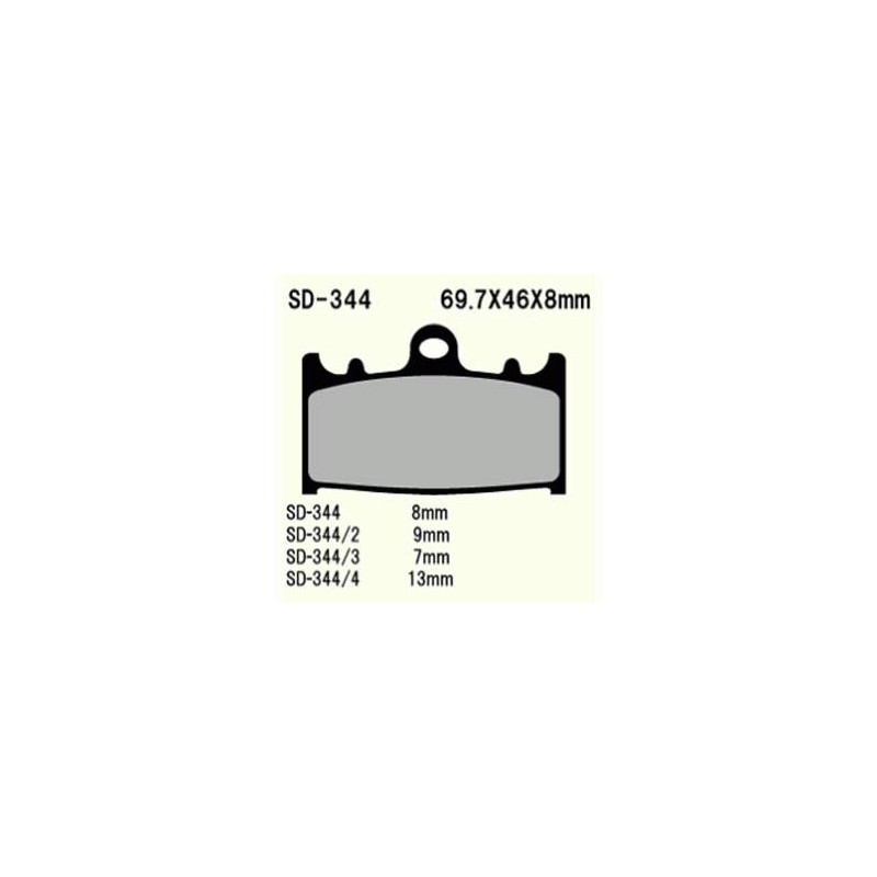 KLOCKI HAMULCOWE VESRAH SEMI-METALLIC  VD-344/2 (FA158 715CM55)  (PRZÓD)