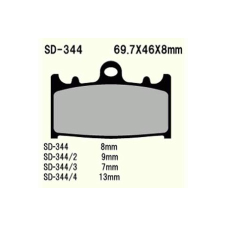 KLOCKI HAMULCOWE VESRAH SEMI-METALLIC  VD-344/2 (FA158 715CM55)  (PRZÓD)