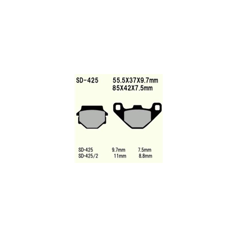 KLOCKI HAMULCOWE VESRAH SEMI-METALLIC  VD-425