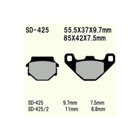 KLOCKI HAMULCOWE VESRAH SEMI-METALLIC  VD-425