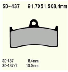 KLOCKI HAMULCOWE VESRAH SEMI-METALLIC  VD-437 (FA424)