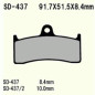 KLOCKI HAMULCOWE VESRAH SEMI-METALLIC  VD-437 (FA424)