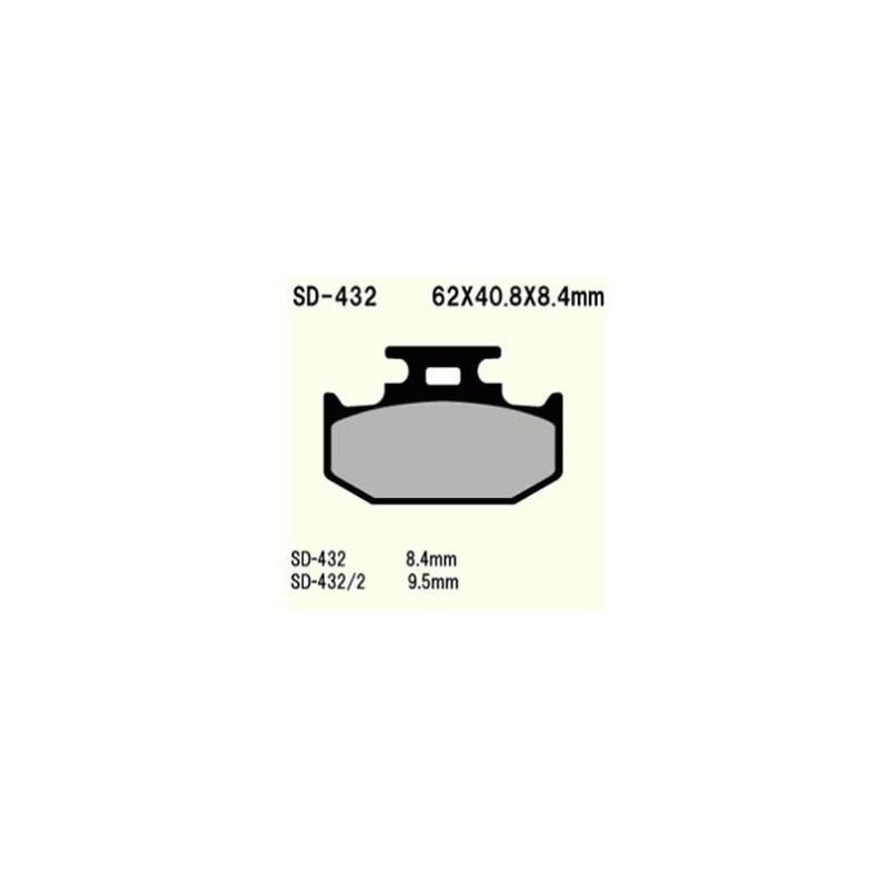 KLOCKI HAMULCOWE VESRAH SEMI-METALLIC  VD-432/2
