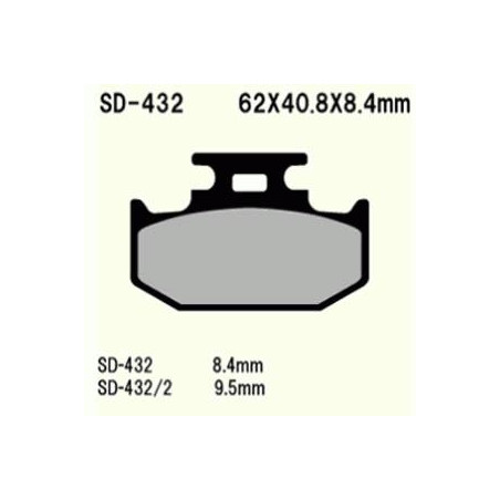 KLOCKI HAMULCOWE VESRAH SEMI-METALLIC  VD-432/2
