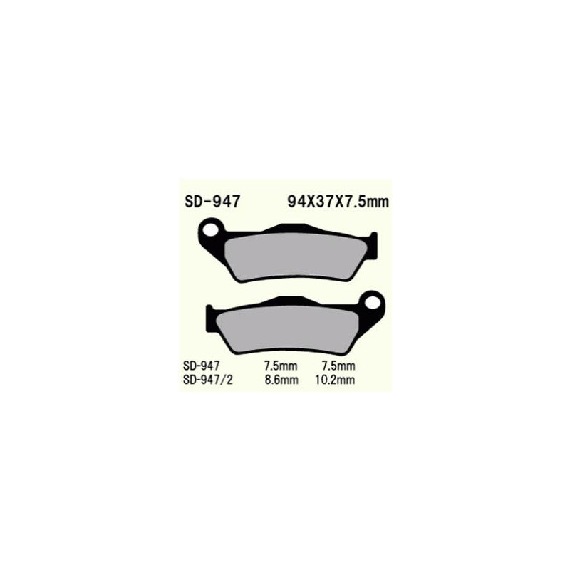KLOCKI HAMULCOWE VESRAH SEMI-METALLIC  VD-947 (FA181)