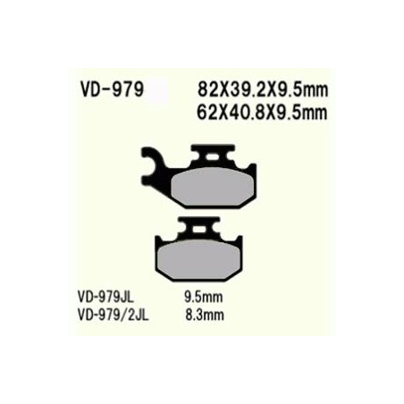 KLOCKI HAMULCOWE VESRAH SEMI-METALLIC  VD-979