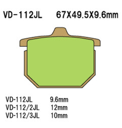 VESRAH KLOCKI HAMULCOWE KH31 / KH29 / KH30 SPIEK METALICZNY (ZŁOTE) (MADE IN JAPAN)