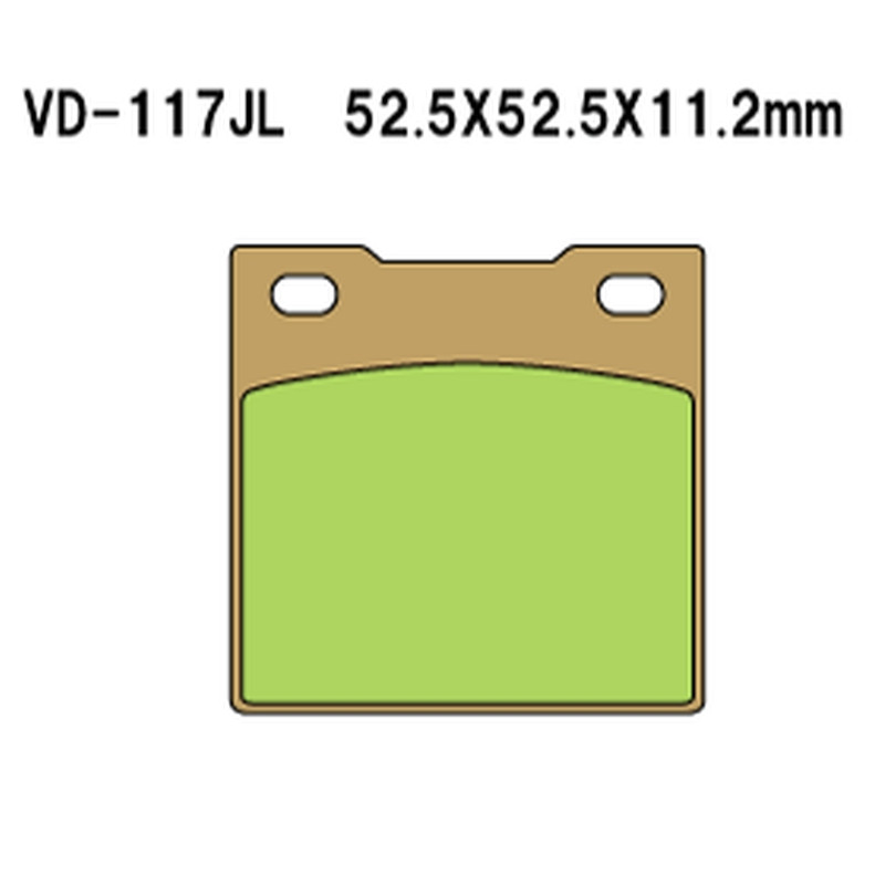 VESRAH KLOCKI HAMULCOWE KH45 SPIEK METALICZNY (ZŁOTE) (MADE IN JAPAN)