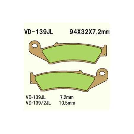 KLOCKI HAMULCOWE VESRAH SINTERED METAL  VD-139JL (FA125HH)