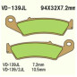 KLOCKI HAMULCOWE VESRAH SINTERED METAL VD-139JL (FA125HH) KLOCKI HAMULCOWE VESRAH SINTERED METAL VD-139JL (FA125HH)