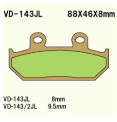 KLOCKI HAMULCOWE VESRAH SINTERED METAL  VD-143JL