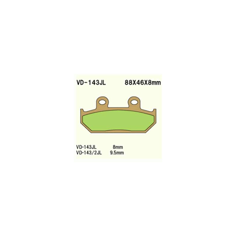 KLOCKI HAMULCOWE VESRAH SINTERED METAL VD-143JL KLOCKI HAMULCOWE VESRAH SINTERED METAL VD-143JL
