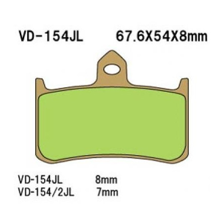 VESRAH KLOCKI HAMULCOWE KH187 SPIEK METALICZNY (ZŁOTE) (MADE IN JAPAN)