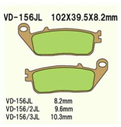KLOCKI HAMULCOWE VESRAH SINTERED METAL  VD-156JL (FA226 FA142)
