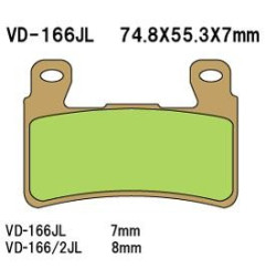 VESRAH KLOCKI HAMULCOWE KH265 / KH296 SPIEK METALICZNY (ZŁOTE) HONDA CBR/VTR PRZÓD (7MM) (MADE IN JAPAN)