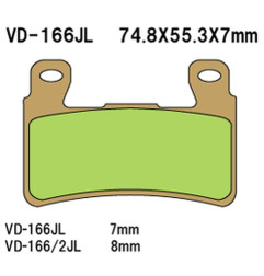 VESRAH KLOCKI HAMULCOWE KH265 / KH296 SPIEK METALICZNY (ZŁOTE) HONDA CBR/VTR PRZÓD (7MM) (MADE IN JAPAN)