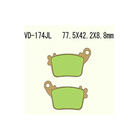 KLOCKI HAMULCOWE VESRAH SINTERED METAL  VD-174JL (FA436HH) -TYŁ
